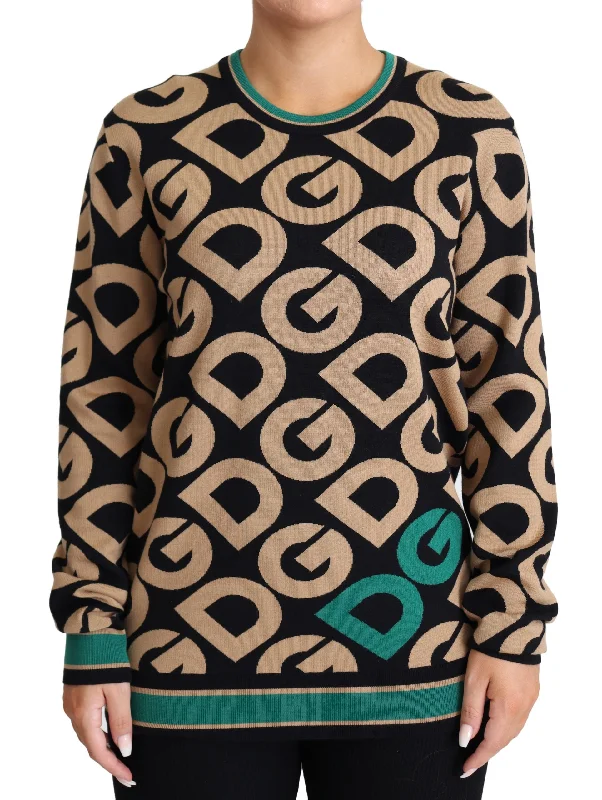 Dolce & Gabbana Elegant Multicolor Wool Blend Sweater Satin Fabric Silk Fabric Chiffon Fabric Dolce & Gabbana Elegant Multicolor Wool Blend Sweater Satin Fabric Silk Fabric Chiffon Fabric