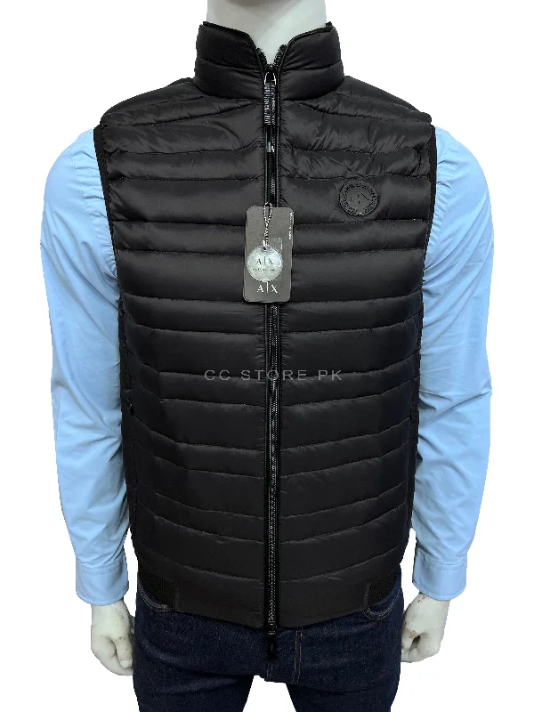 AX Packable Duck Down Sleeveless Black Puffer Jacket Toggled Jacket Drawstring Jacket Belted Jacket AX Packable Duck Down Sleeveless Black Puffer Jacket Toggled Jacket Drawstring Jacket Belted Jacket