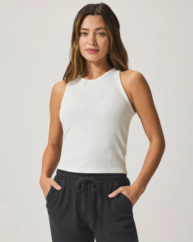 Supersoft Rib Tank crew neck tank