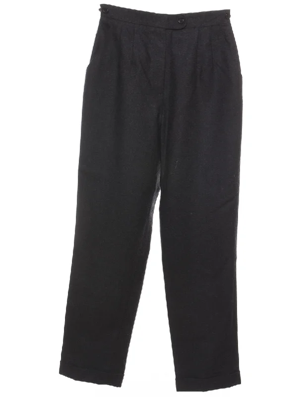 Black Tapered Trousers - W28 L30 Trousers Canvas Durable