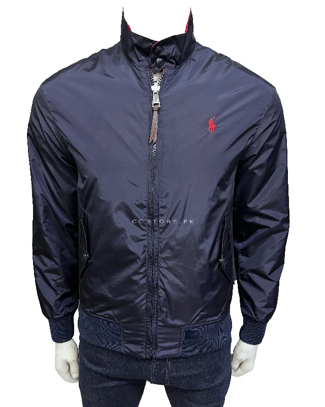 RL Reversible Windbreaker Navy/Red Jacket Knit Jacket Woven Jacket Fleece Jacket