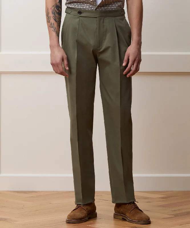 Italian Cotton Side Tab Trouser Trousers Harem Relaxed Fit
