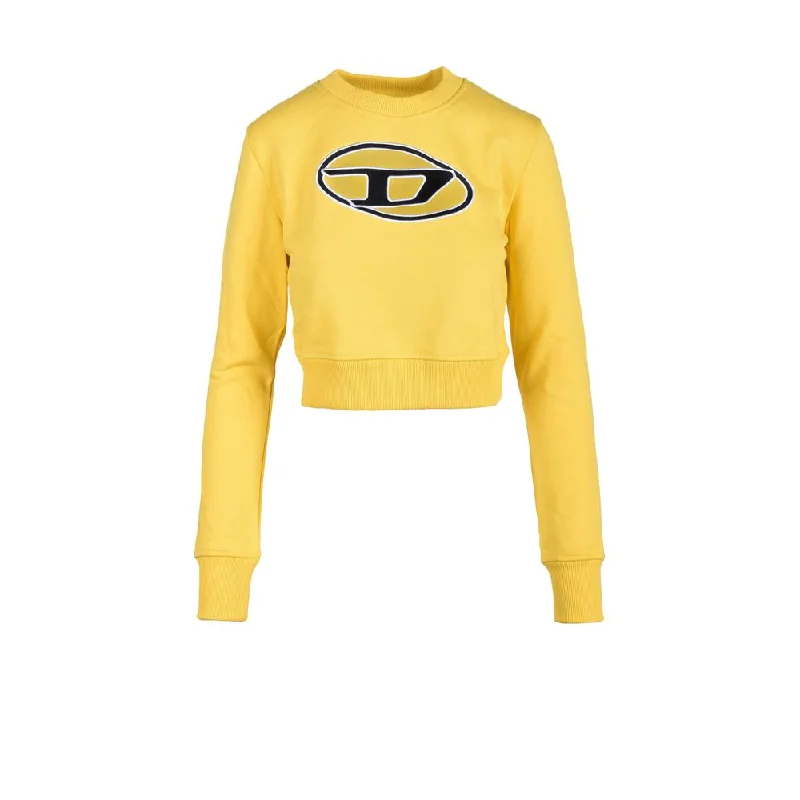 Diesel Yellow Cotton Sweater Polka Dot Checkered Tartan