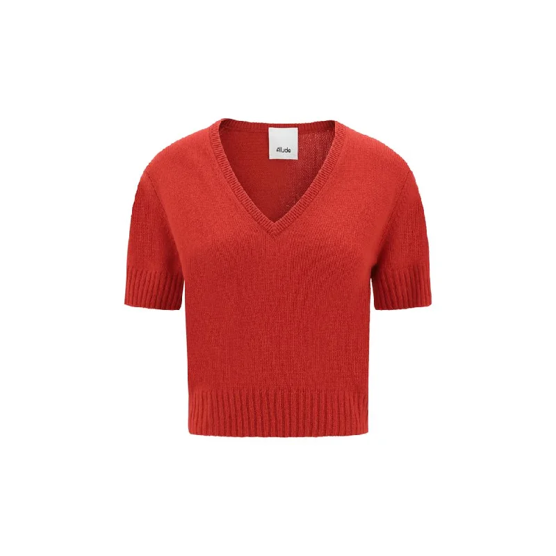 Allude Cashmere Sweater Hooded Caped Shawl Collar
