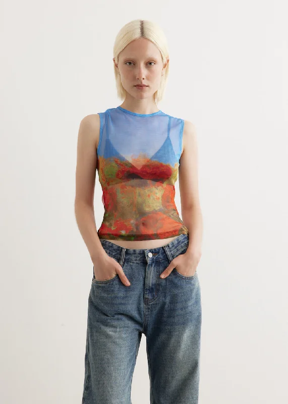 Mesh Tank solid color tank